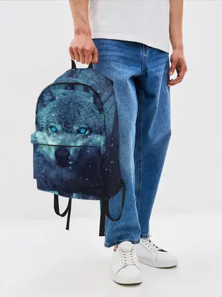 Рюкзак джинсовый / Волк