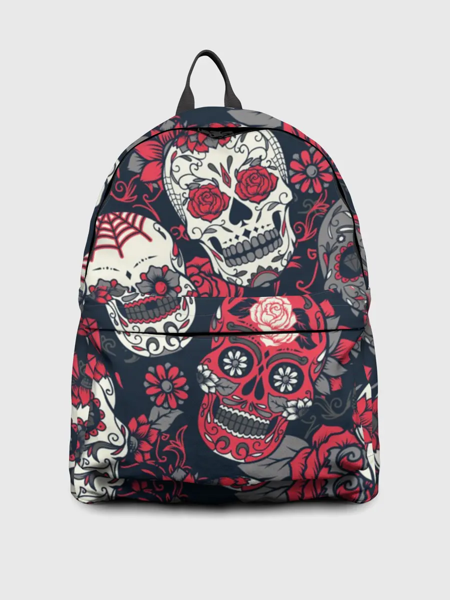 Рюкзак джинсовый / Мексиканские черепа