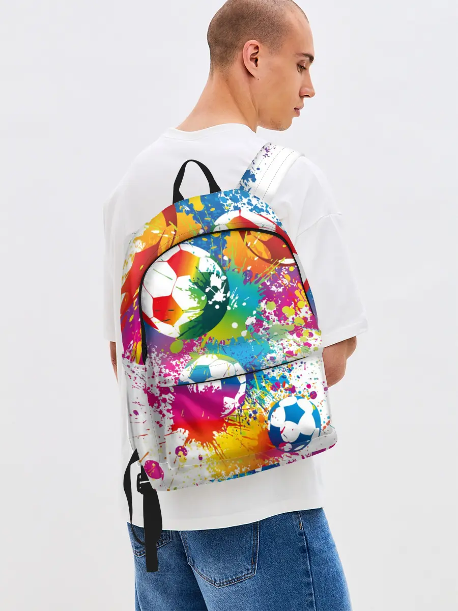 Рюкзак джинсовый / Футбольные мячи