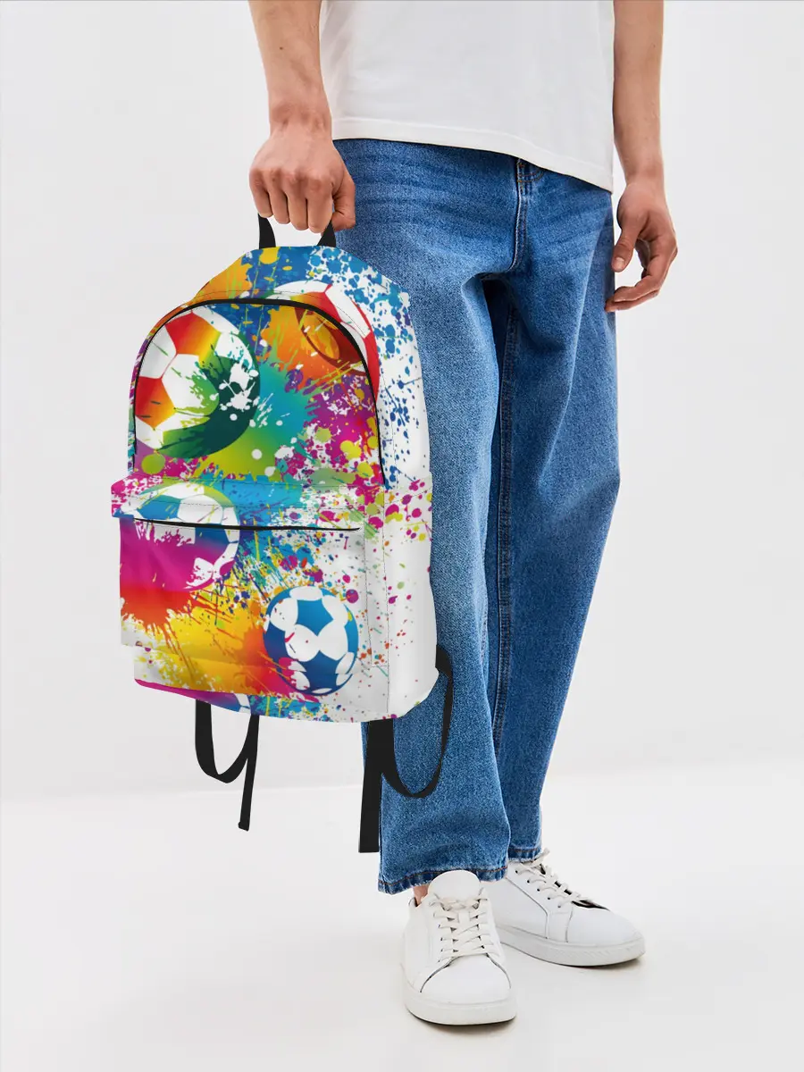 Рюкзак джинсовый / Футбольные мячи