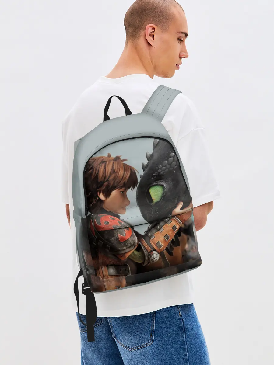 Рюкзак джинсовый / Как приручить дракона