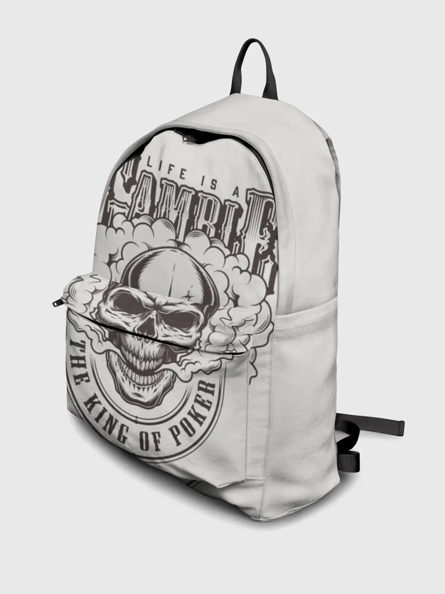 Рюкзак джинсовый / Life is a camble the king of p