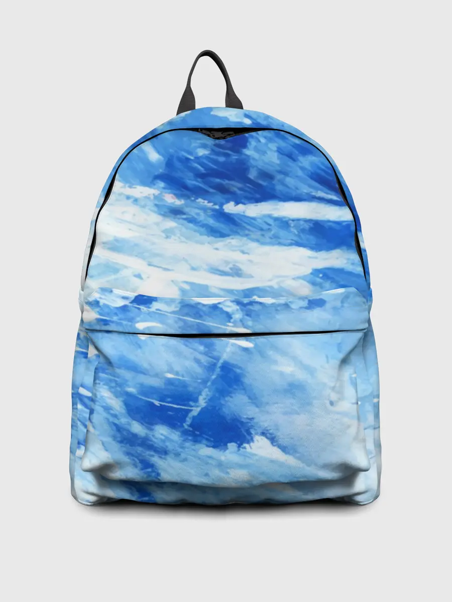 Рюкзак джинсовый / Вода акварель
