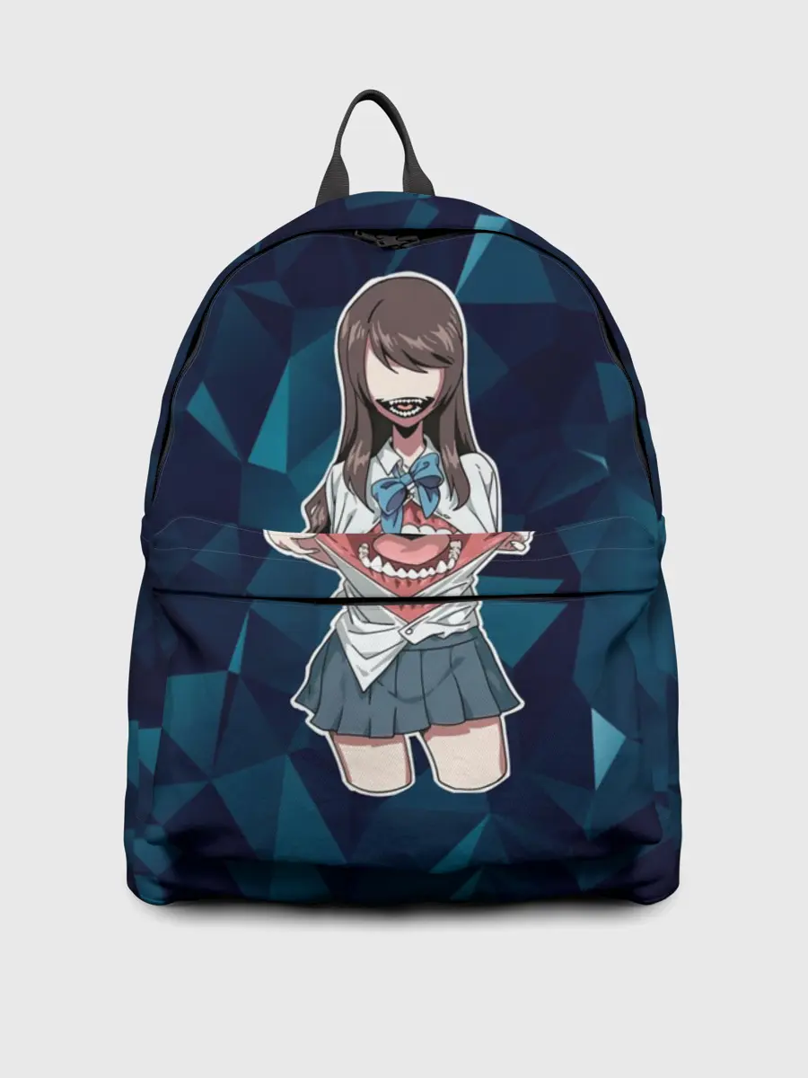 Рюкзак джинсовый / БЕГИ! ОНА ТЕБЯ СОЖРЕТ!