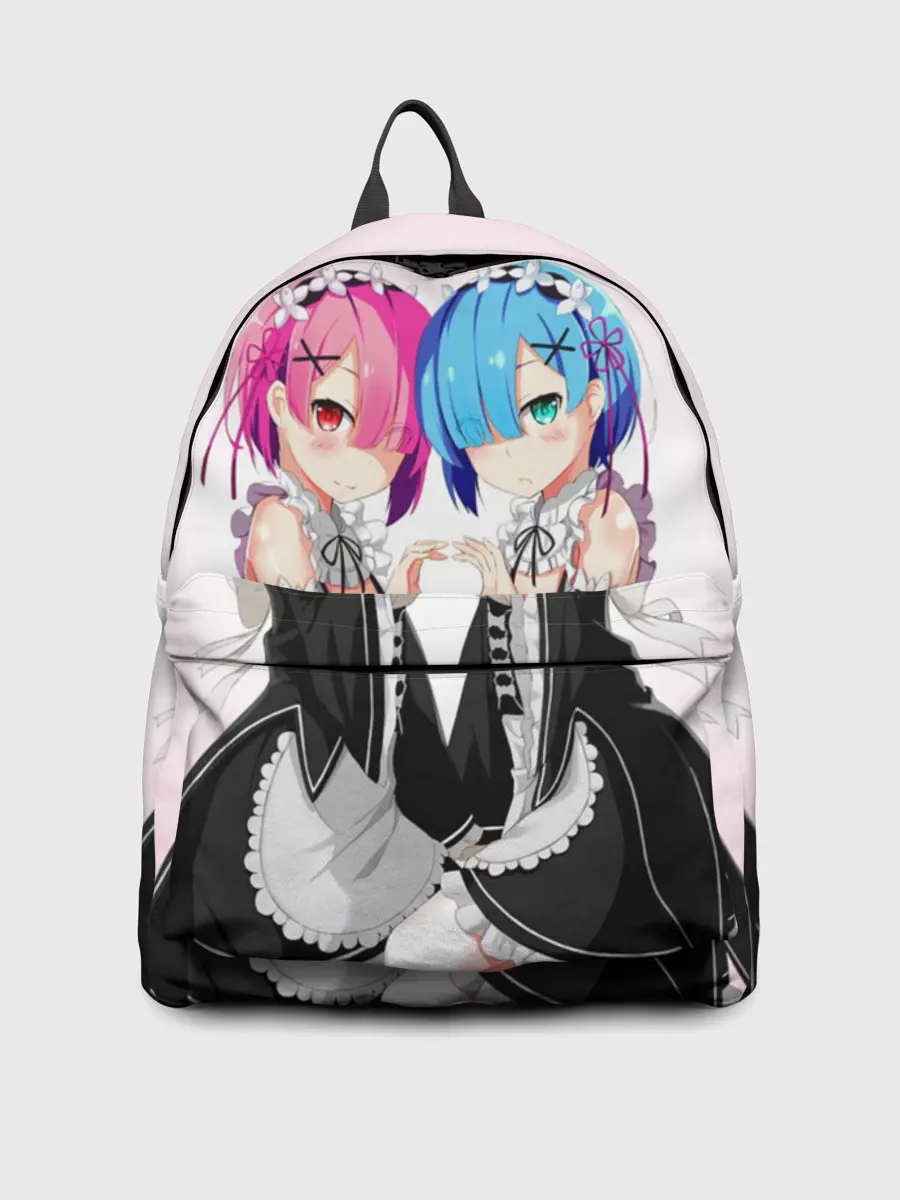 Рюкзак джинсовый / Re:Zero. Рем и Рам