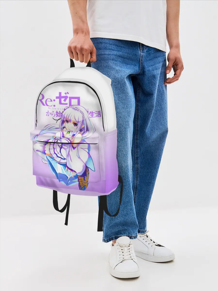 Рюкзак джинсовый / Re:Zero. Эмилия