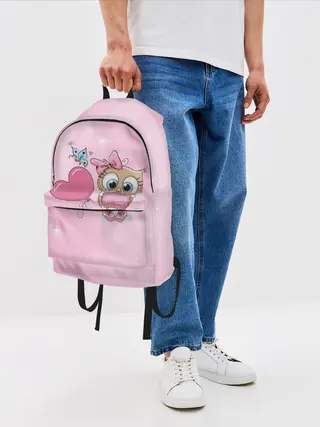 Рюкзак джинсовый / Совушка с шариком