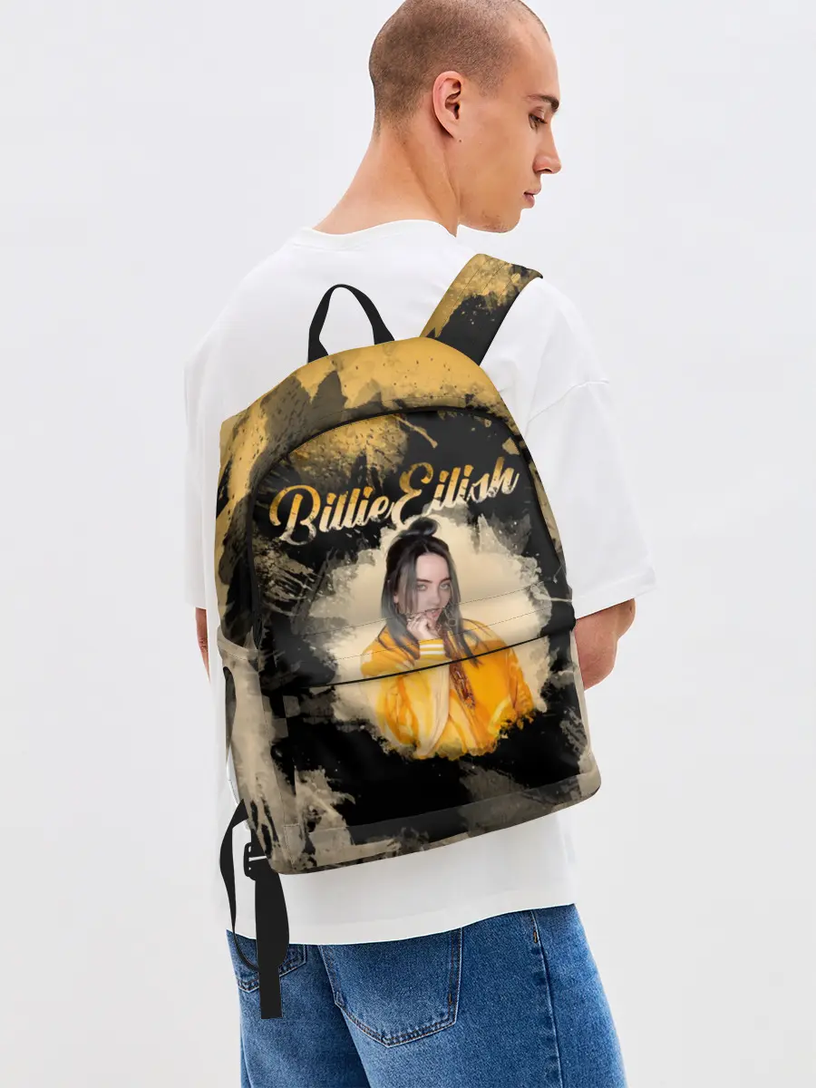 Рюкзак джинсовый / Billie Eilish Акварель