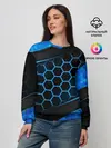 Женский свитшот / 3D luxury blue 3Д СОТЫ и плиты