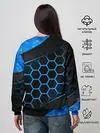 Женский свитшот / 3D luxury blue 3Д СОТЫ и плиты