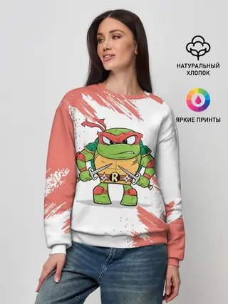 Женский свитшот / ЧЕРЕПАШКИ НИНДЗЯ - РАФАЭЛЬ
