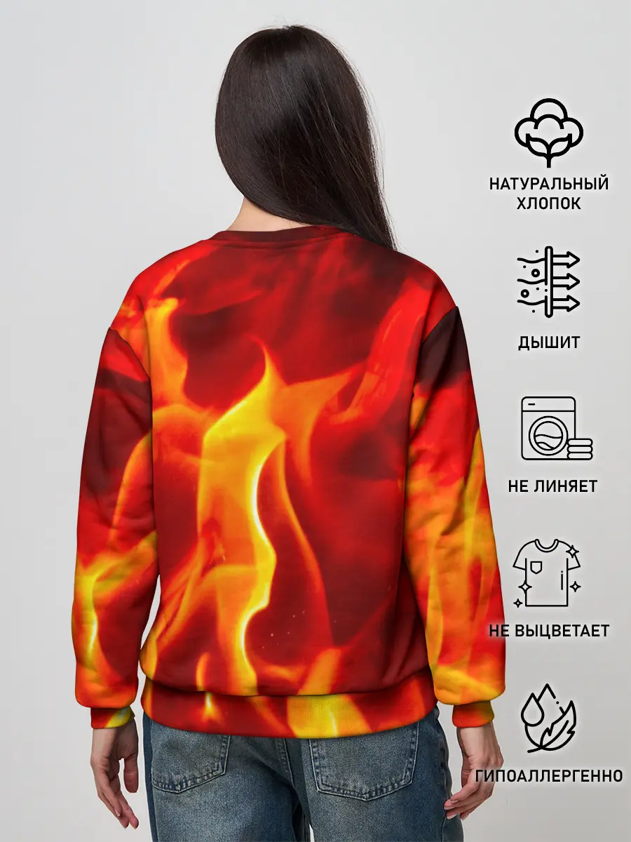 Женский свитшот / The devil is on fire