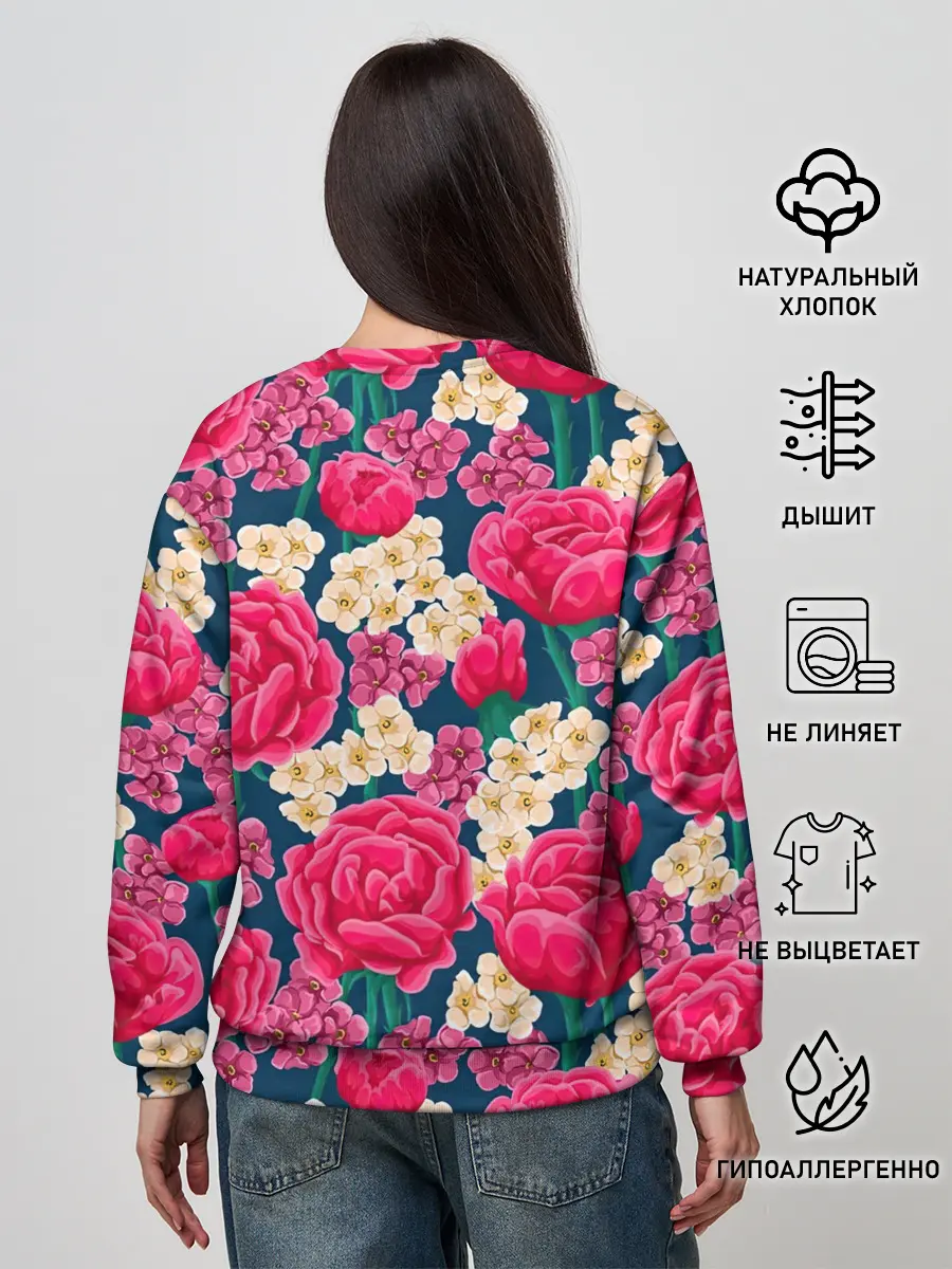 Женский свитшот / Поле роз