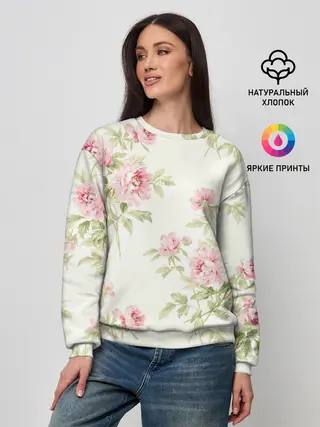 Женский свитшот / Розовые розы