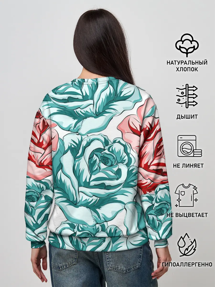 Женский свитшот / Розы