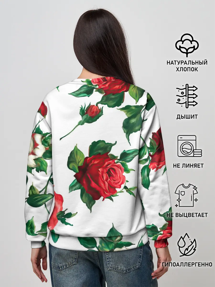 Женский свитшот / Розы