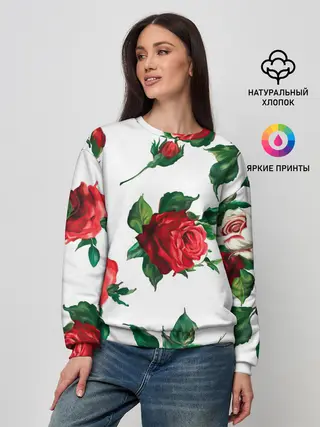 Женский свитшот / Розы