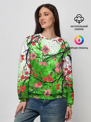 Женский свитшот / Сакура | Sakura