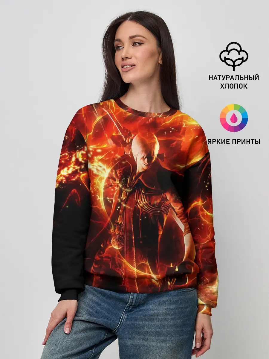 Женский свитшот / Данте в огне