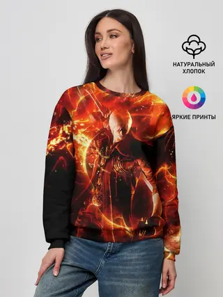 Женский свитшот / Данте в огне
