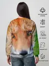 Женский свитшот / Крупно мордочка лисы