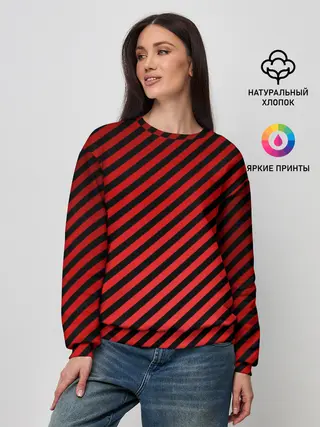 Женский свитшот / Красные полосы