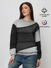Женский свитшот / 3D luxury style silver black