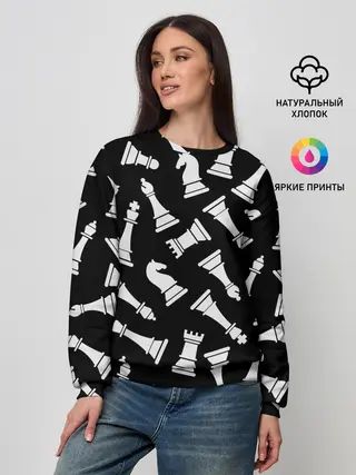 Женский свитшот / Фигуры, Шахматы