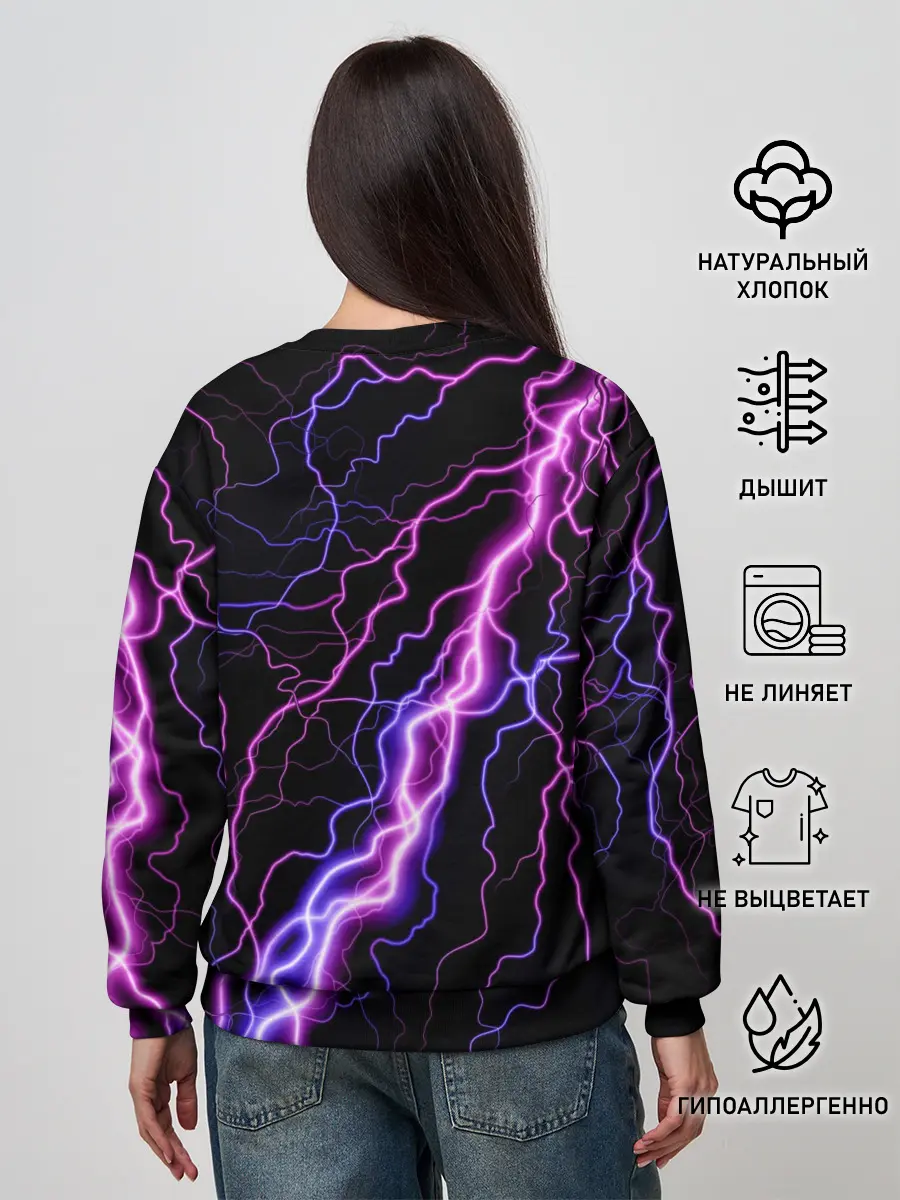 Женский свитшот / НЕОНОВЫЙ ЛЕВ / NEON LION