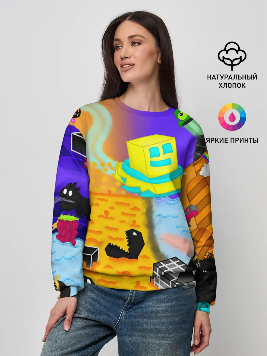 Женский свитшот / Geometry Dash | RobTop