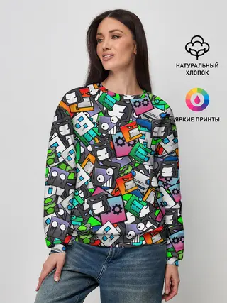 Женский свитшот / Geometry Dash | Pattern