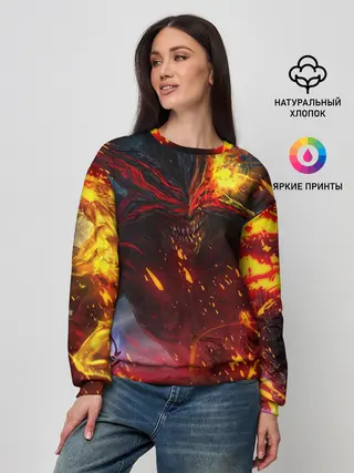 Женский свитшот / Path of Exile | Fire Demon