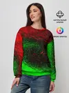 Женский свитшот / КРАСНАЯ И ЗЕЛЕНАЯ КРАСКА