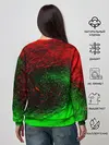 Женский свитшот / КРАСНАЯ И ЗЕЛЕНАЯ КРАСКА