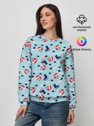 Женский свитшот / Hockey Pattern