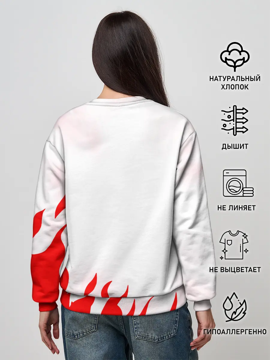 Женский свитшот / Танджиро и Незуко в огне