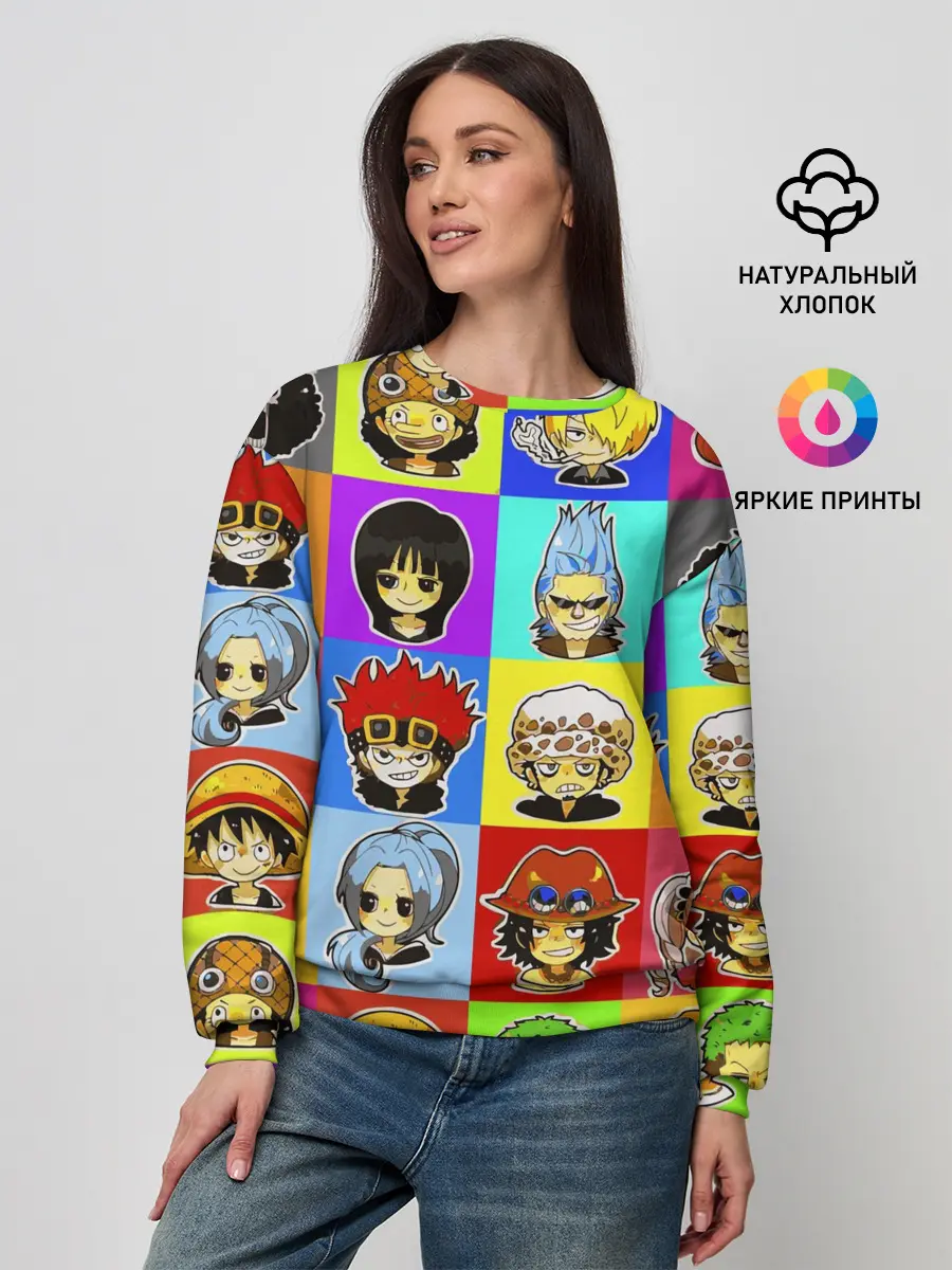 Женский свитшот / ONE PIECE / ВАН ПИС / УЗОР