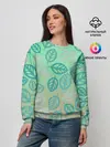 Женский свитшот / узор из листиков
