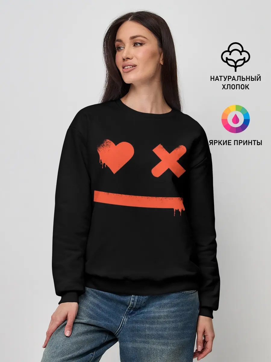 Женский свитшот / Smile | Love Death and Robots