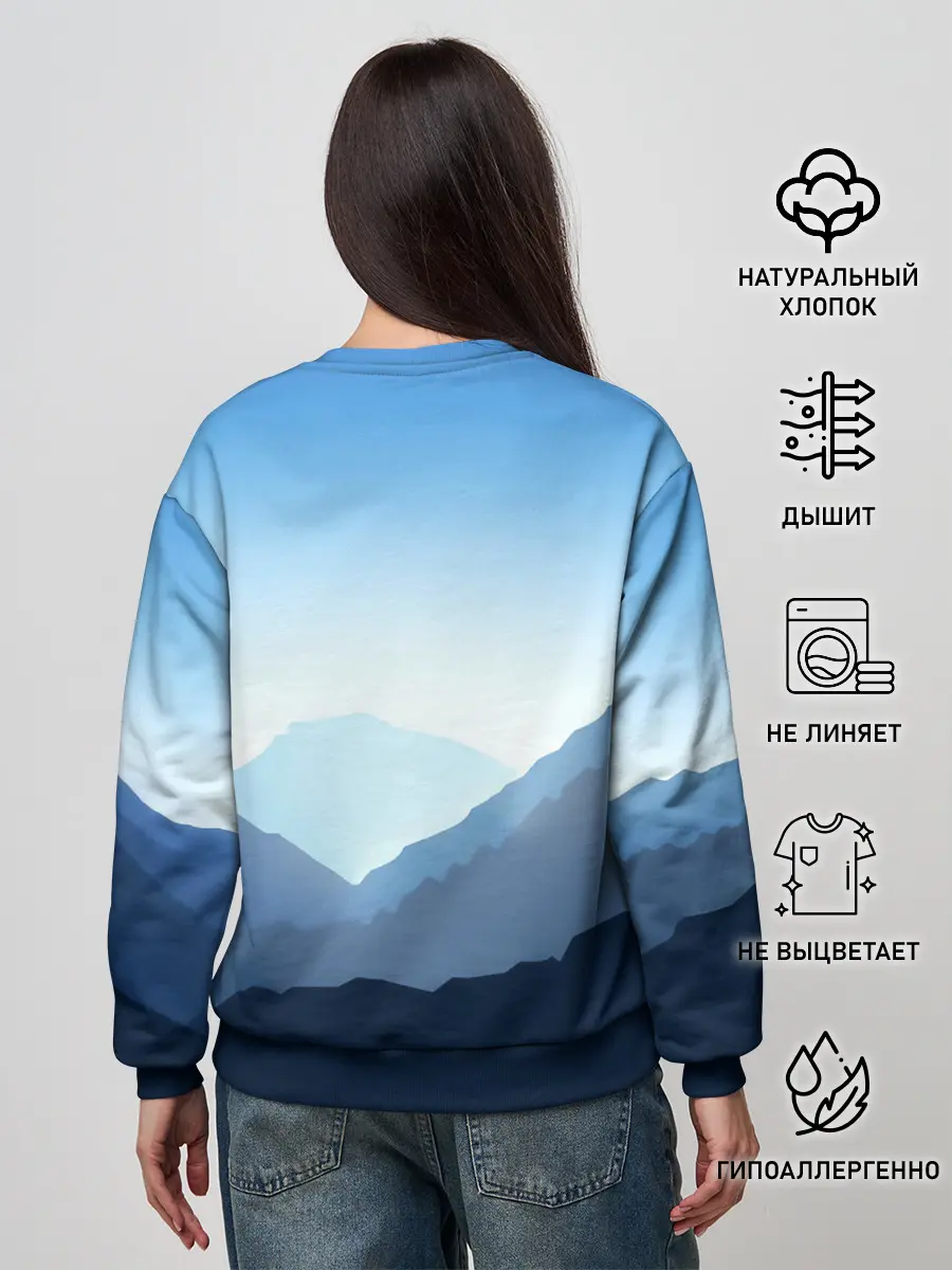 Женский свитшот / Клинок, рассекающий демонов в горах