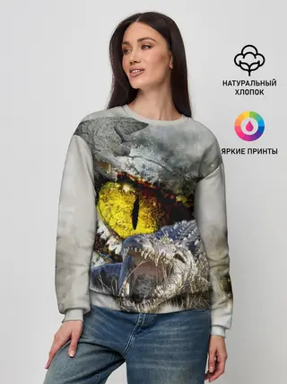 Женский свитшот / Глаз крокодила