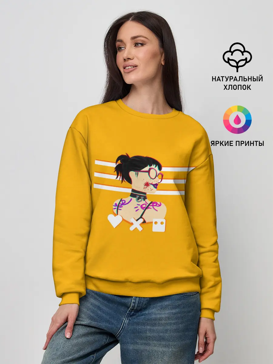 Женский свитшот / Love, Death and Robots | Lora Glitch