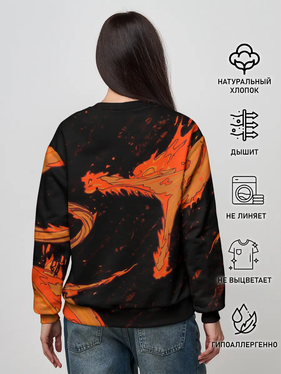 Женский свитшот / Дыхание Солнца / Demon slayer