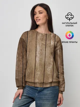 Женский свитшот / Texture. Wood
