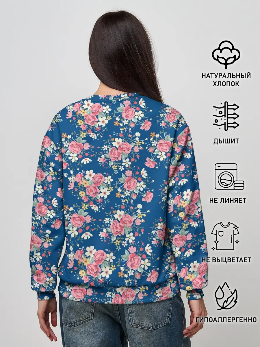 Женский свитшот / Розы и Ромашки