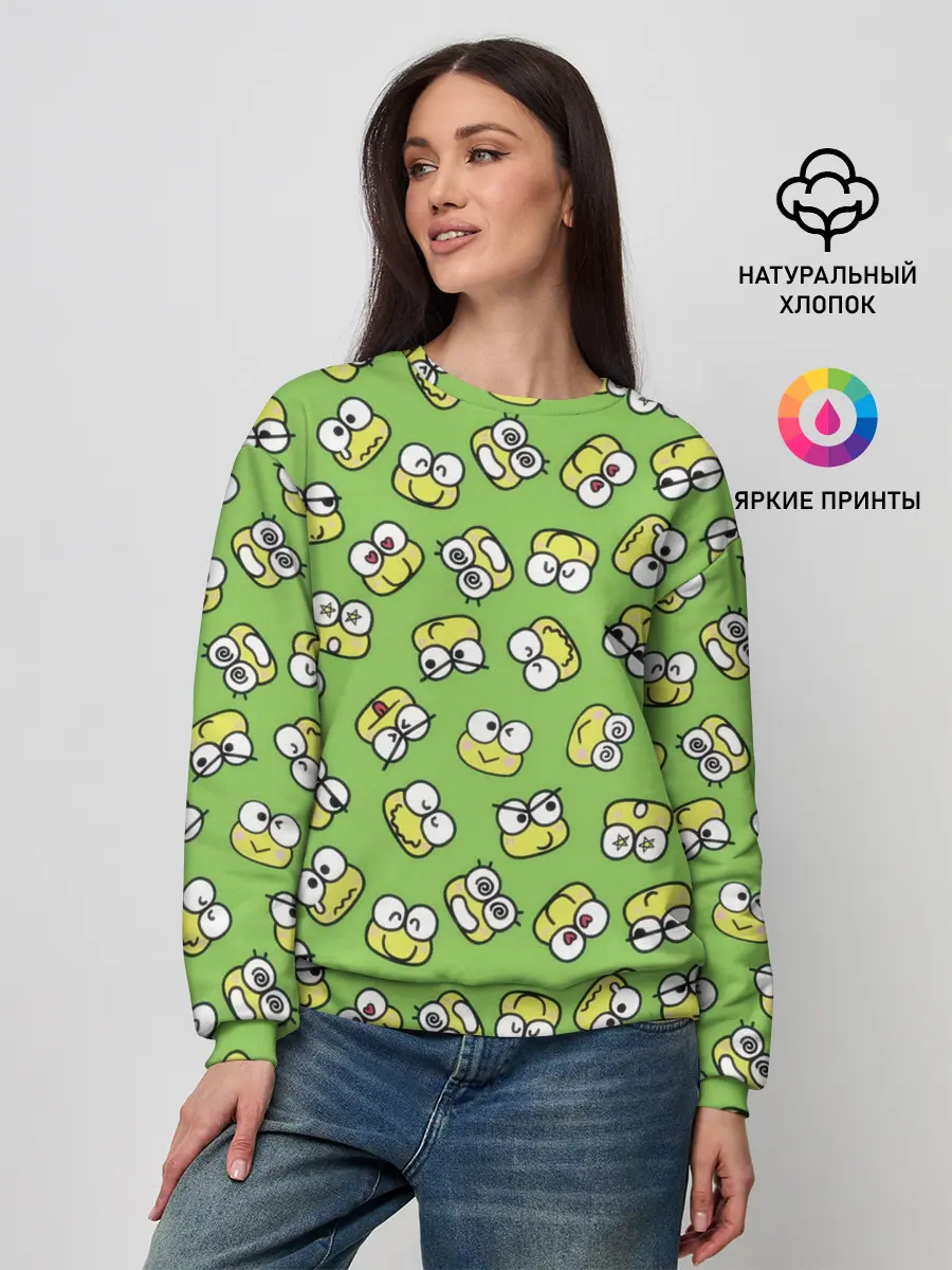 Женский свитшот / Смайлы Лягушки