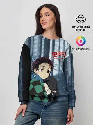 Женский свитшот / Танджиро и Незуко Камадо в лесу