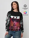 Женский свитшот / Love, Death and Robots | Lora Glitch