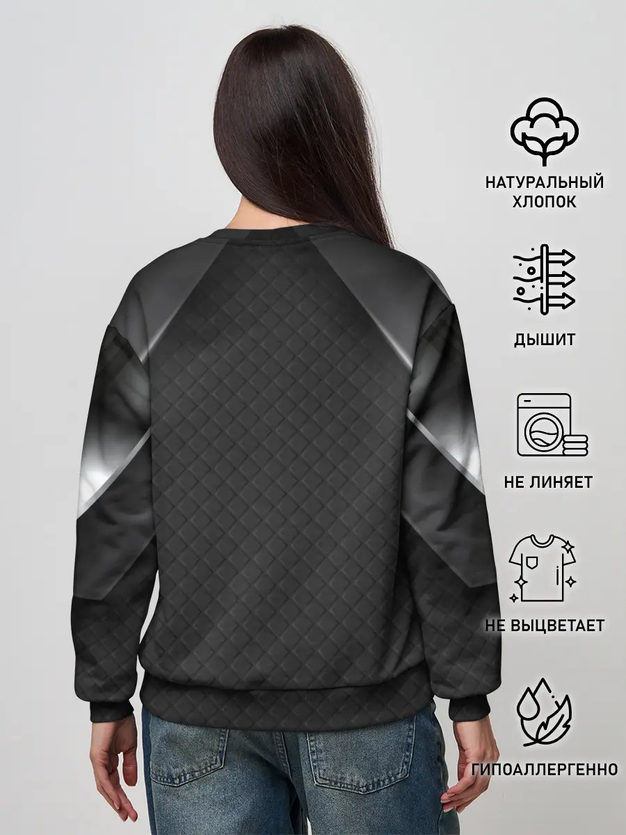 Женский свитшот / ИНФИНИТИ ТЕХНОЛОГИЧНЫЙ ПАТТЕРН