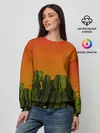 Женский свитшот / Кактусы на закате